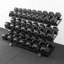 Kit Dumbbell Sextavado Injetado 12,5 a 40kg (12 pares - 630kg) + Suporte