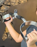 Puxador Cromado Estribo Duplo Curvado