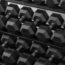 Kit Dumbbell Sextavado Injetado 12,5 a 40kg (12 pares - 630kg) + Suporte